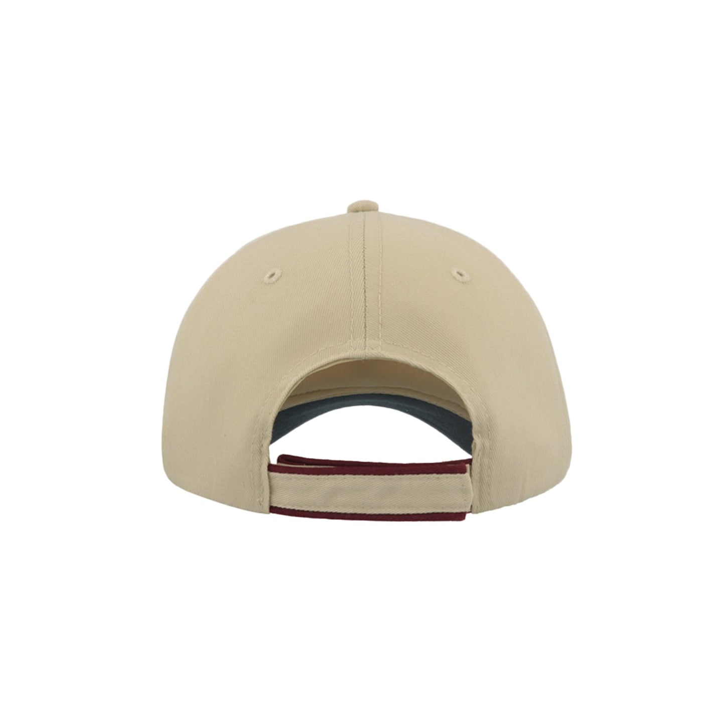 Khaki - Back - Atlantis Zoom Piping Sandwich Sports 6 Panel Contrast Baseball Cap