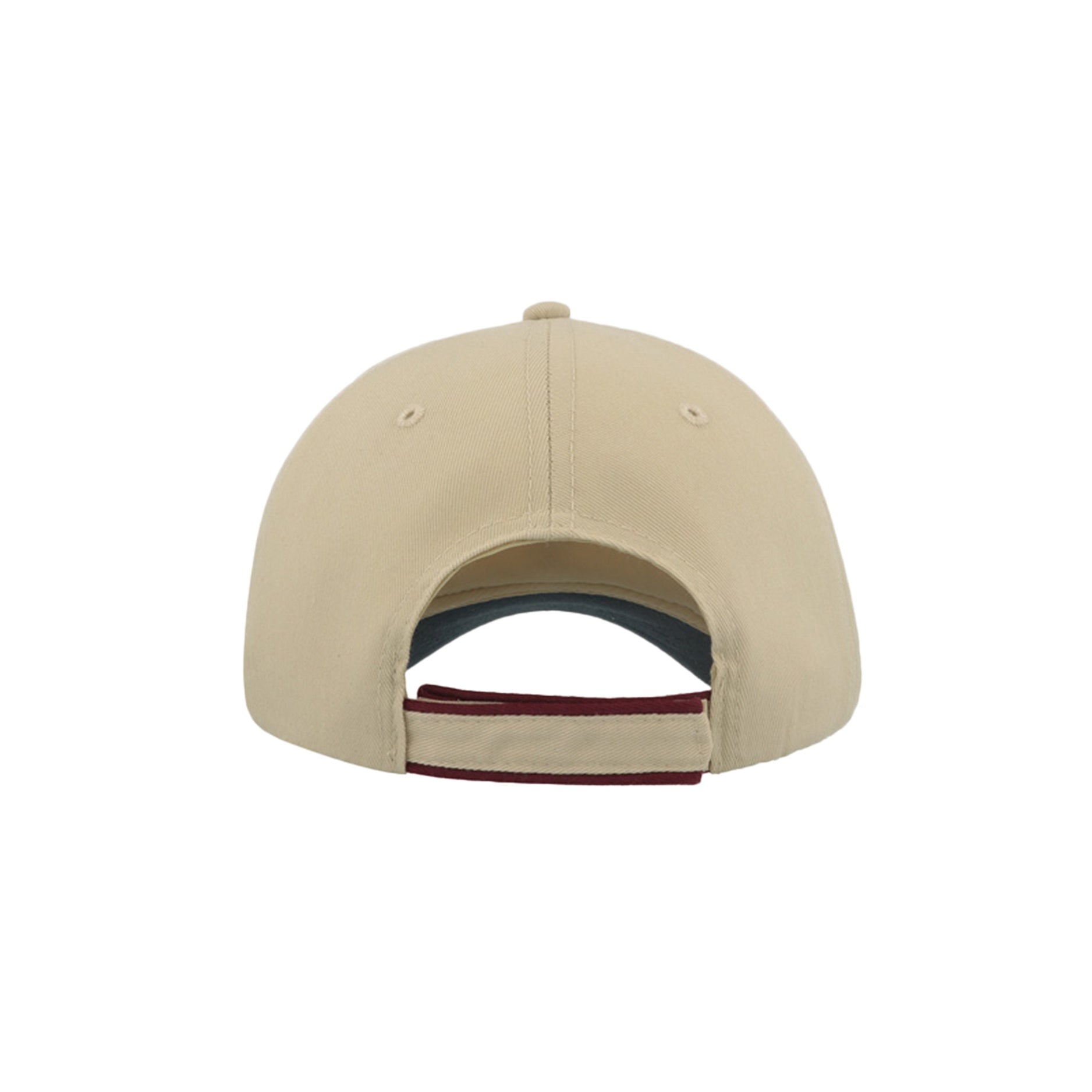 Khaki - Back - Atlantis Zoom Piping Sandwich Sports 6 Panel Contrast Baseball Cap