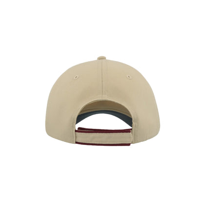 Khaki - Back - Atlantis Zoom Piping Sandwich Sports 6 Panel Contrast Baseball Cap