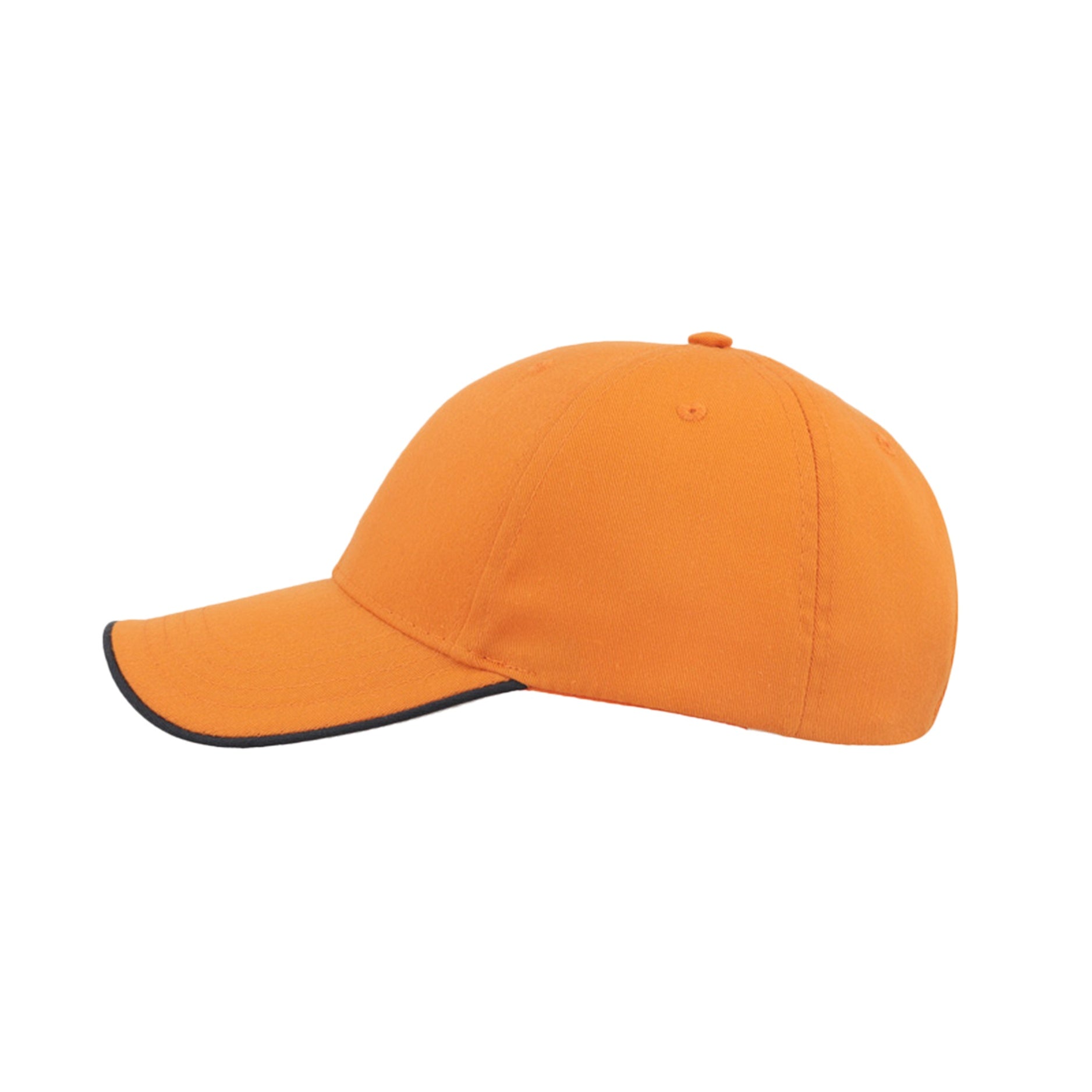 Orange - Lifestyle - Atlantis Zoom Piping Sandwich Sports 6 Panel Contrast Baseball Cap