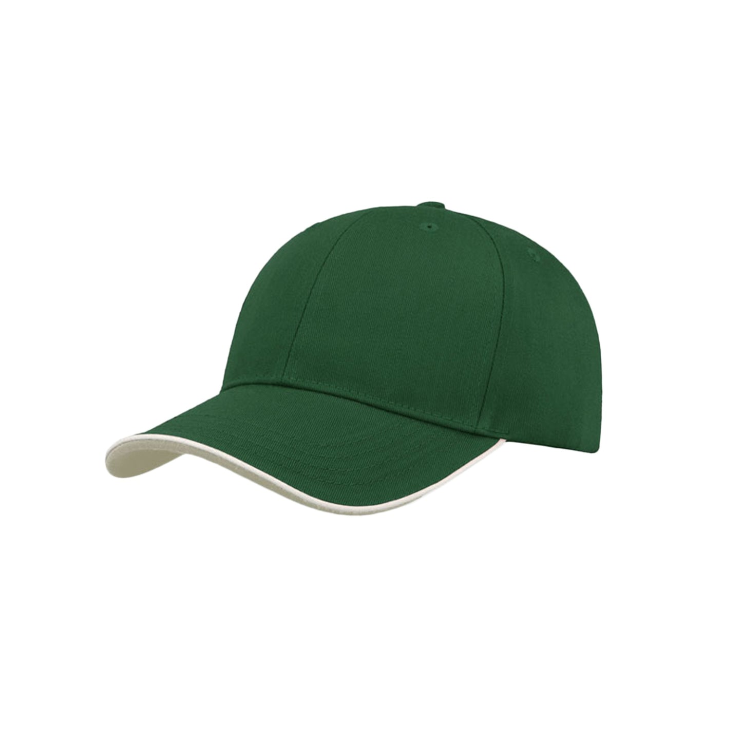 Green - Front - Atlantis Zoom Piping Sandwich Sports 6 Panel Contrast Baseball Cap