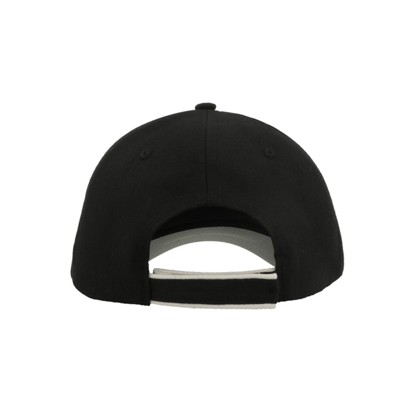 Black - Back - Atlantis Zoom Piping Sandwich Sports 6 Panel Contrast Baseball Cap