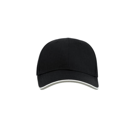 Black - Side - Atlantis Zoom Piping Sandwich Sports 6 Panel Contrast Baseball Cap