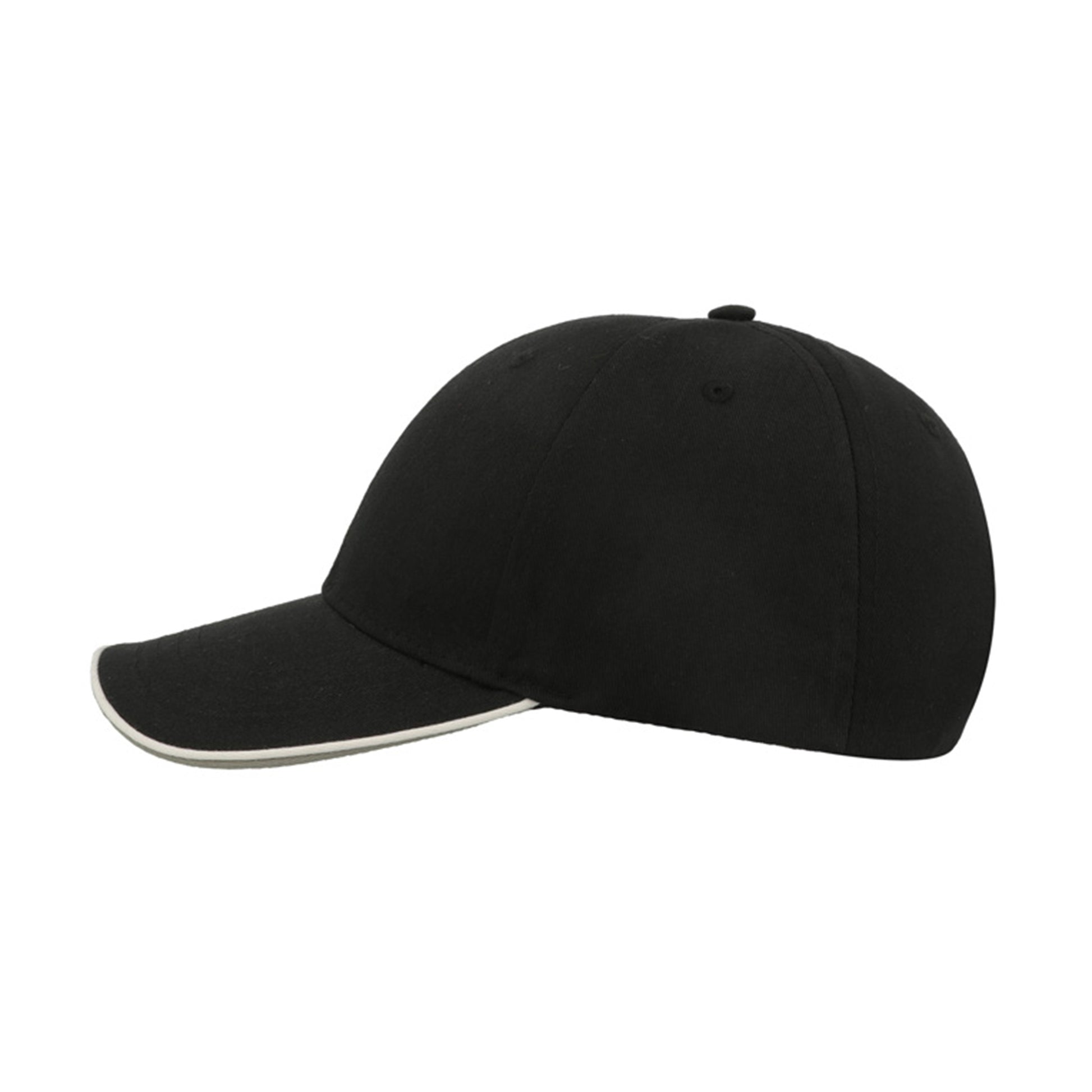 Black - Lifestyle - Atlantis Zoom Piping Sandwich Sports 6 Panel Contrast Baseball Cap