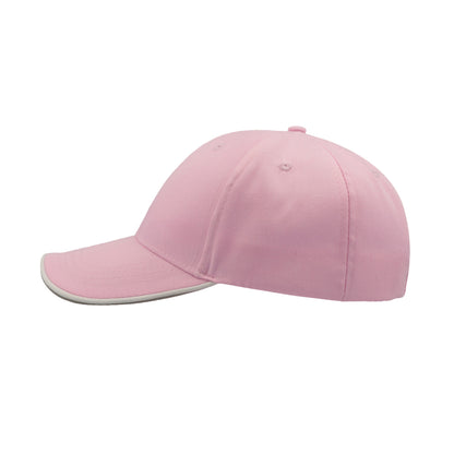 Pink - Lifestyle - Atlantis Zoom Piping Sandwich Sports 6 Panel Contrast Baseball Cap