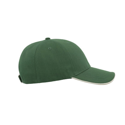 Green - Side - Atlantis Zoom Piping Sandwich Sports 6 Panel Contrast Baseball Cap