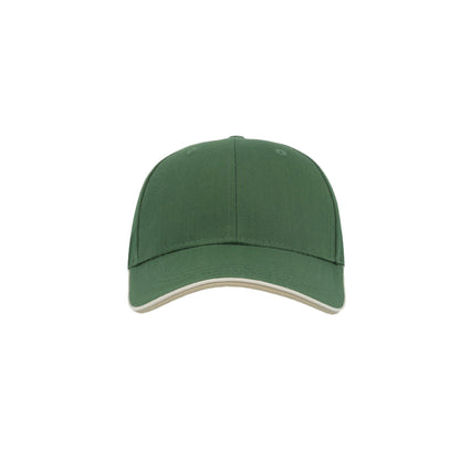 Green - Pack Shot - Atlantis Zoom Piping Sandwich Sports 6 Panel Contrast Baseball Cap