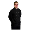 Black - Front - BonChef Adults Danny Long Sleeved Chef Jacket
