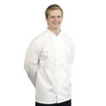 White - Front - BonChef Adults Danny Long Sleeved Chef Jacket