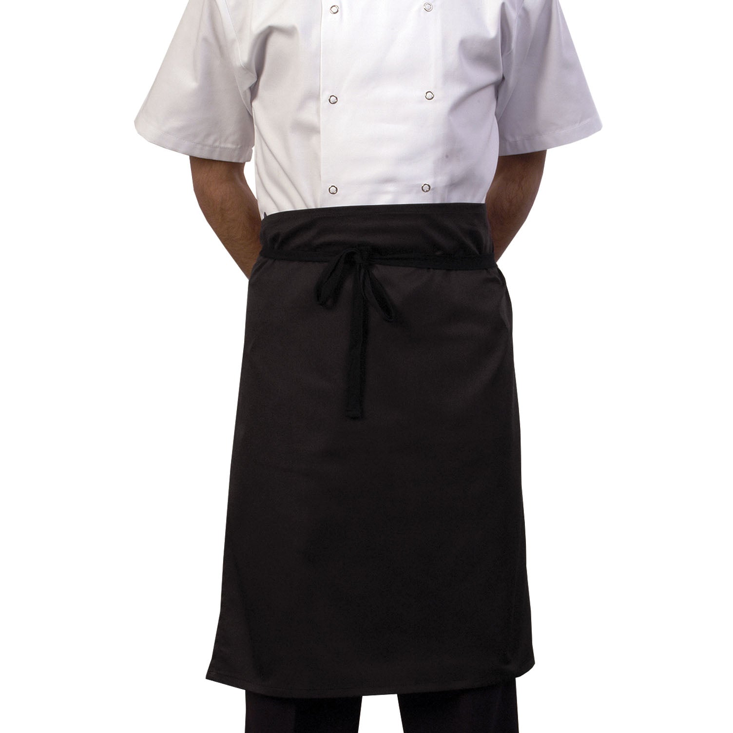 Black - Back - BonChef 24 Inch Waist Apron