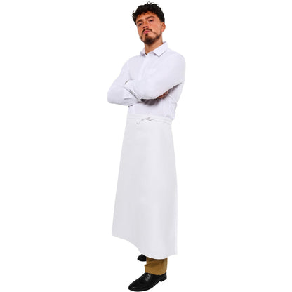 White - Back - BonChef 36 Inch Chef-Bar Apron