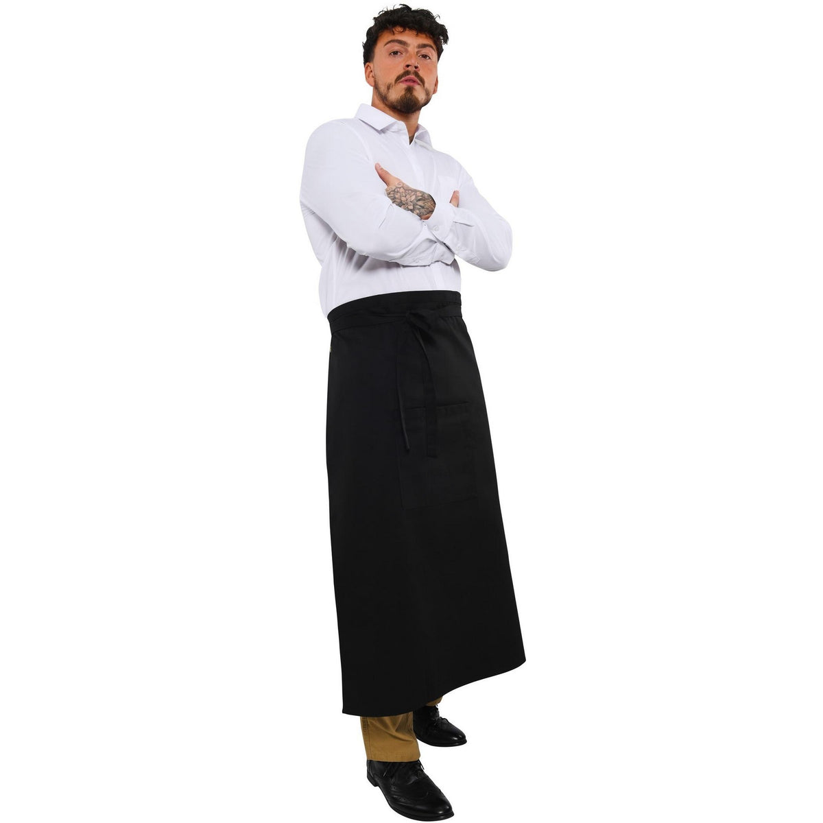 Black - Back - BonChef 36 Inch Chef-Bar Apron