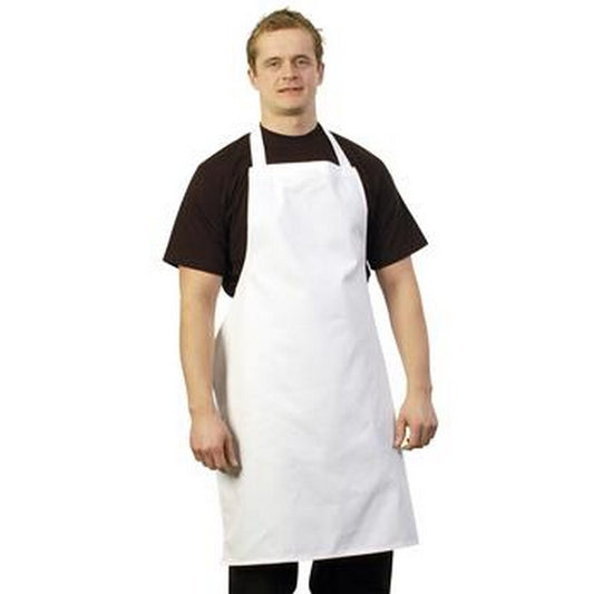 White - Front - BonChef Full Length Apron