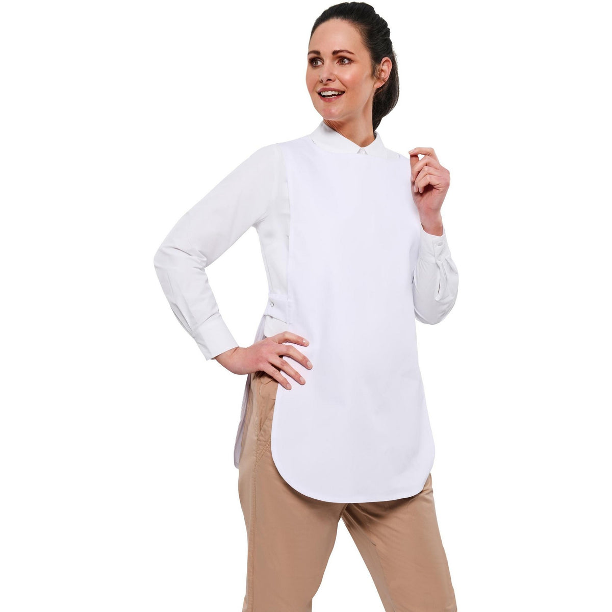 White - Back - BonChef Tabard Without Pocket