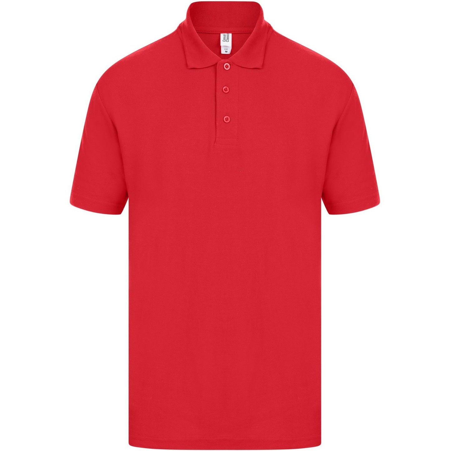 Red - Front - Casual Classic Mens Pique Polo