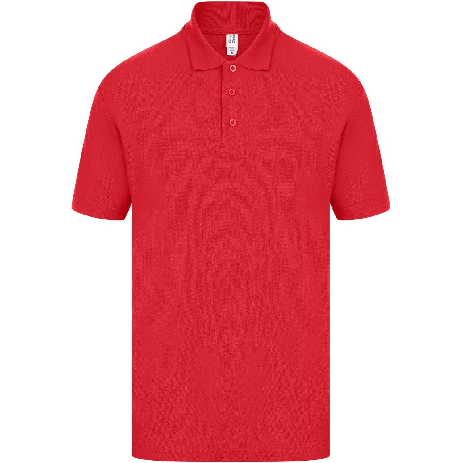 Red - Front - Casual Classic Mens Pique Polo