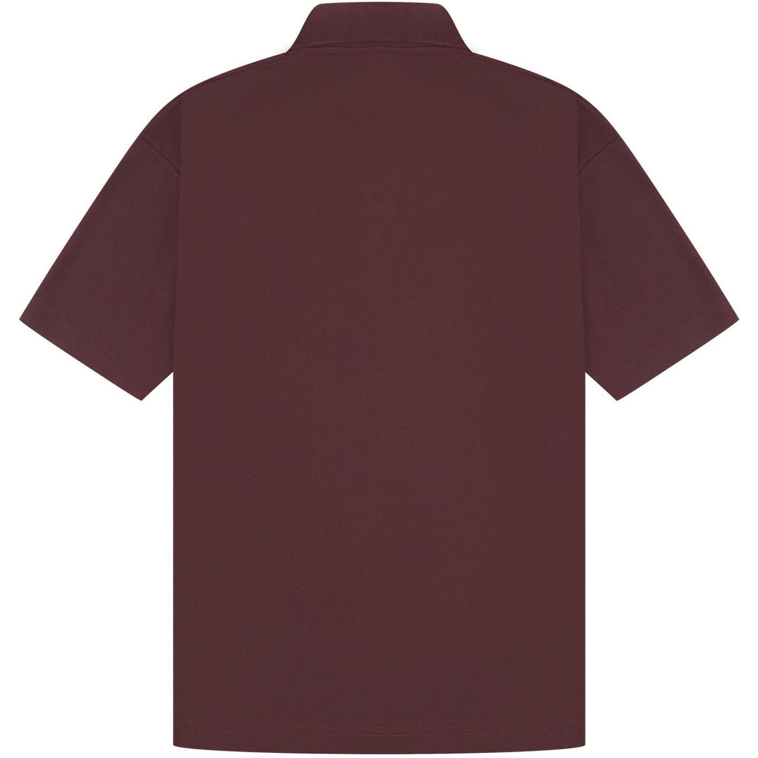 Maroon - Back - Casual Classic Mens Pique Polo