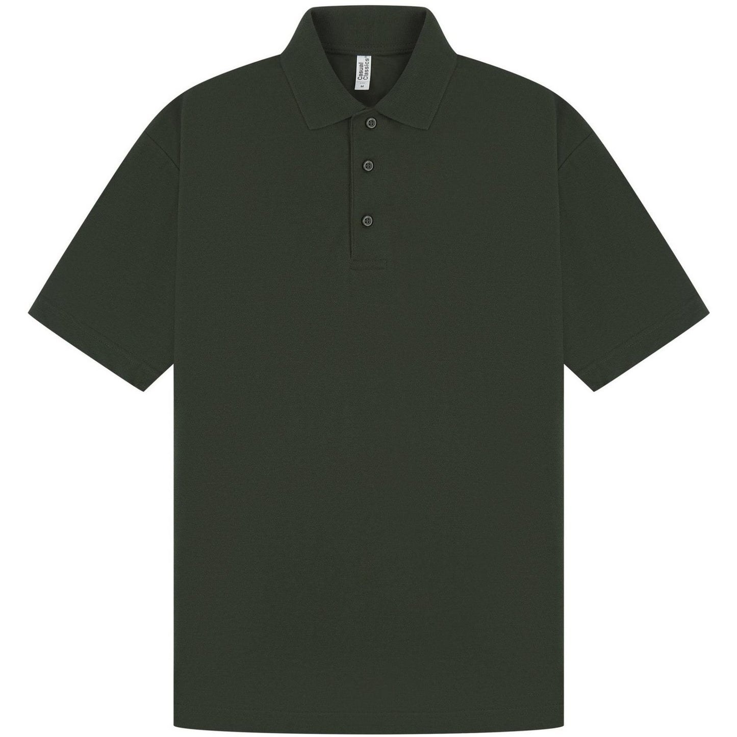 Forest Green - Front - Casual Classic Mens Pique Polo