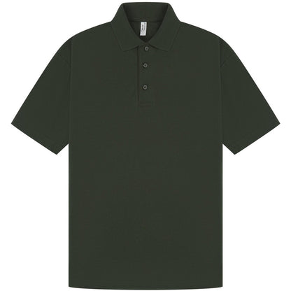 Forest Green - Front - Casual Classic Mens Pique Polo