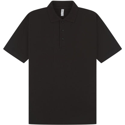 Black - Front - Casual Classic Mens Pique Polo