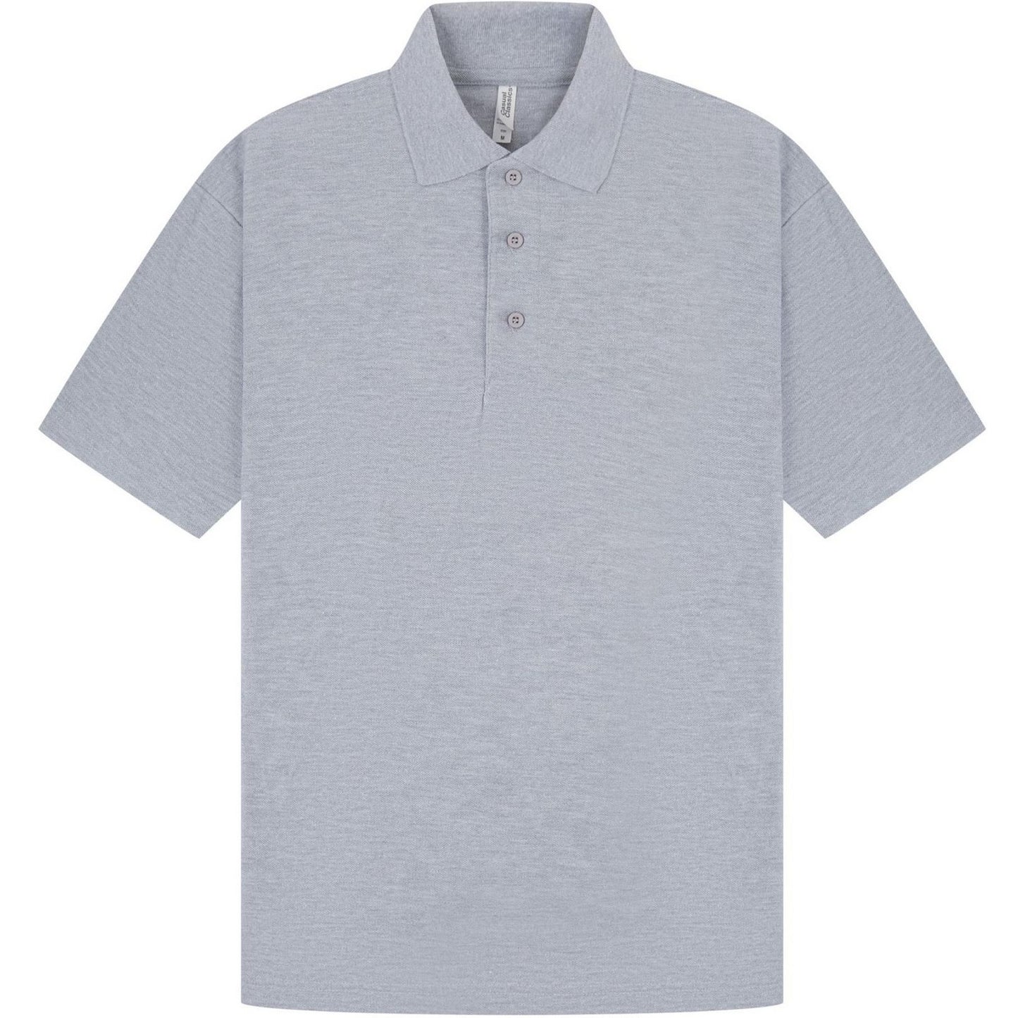 Sport Grey - Front - Casual Classic Mens Pique Polo