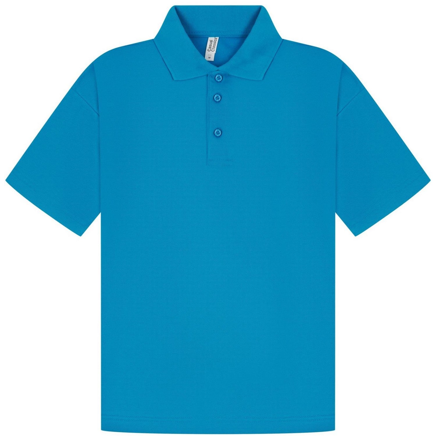Sapphire Blue - Front - Casual Classic Mens Pique Polo