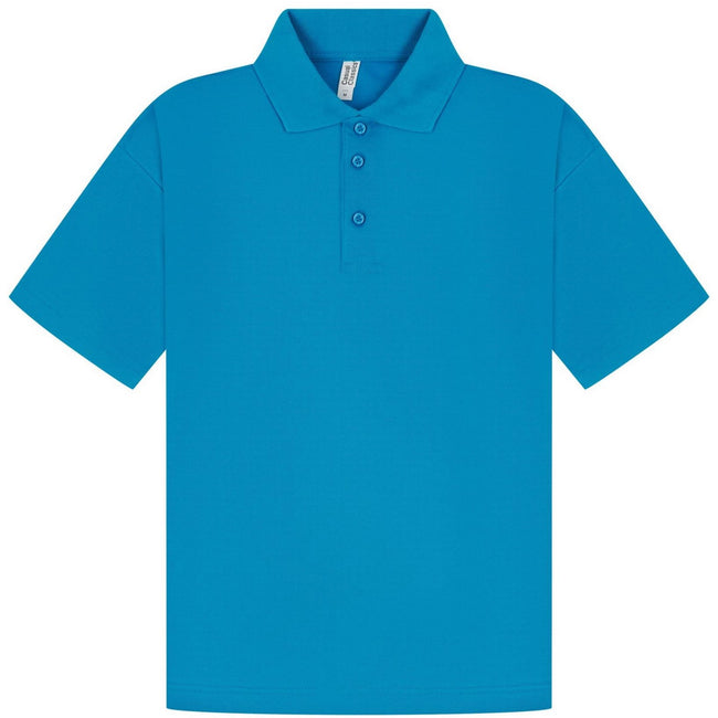 Sapphire Blue - Front - Casual Classic Mens Pique Polo