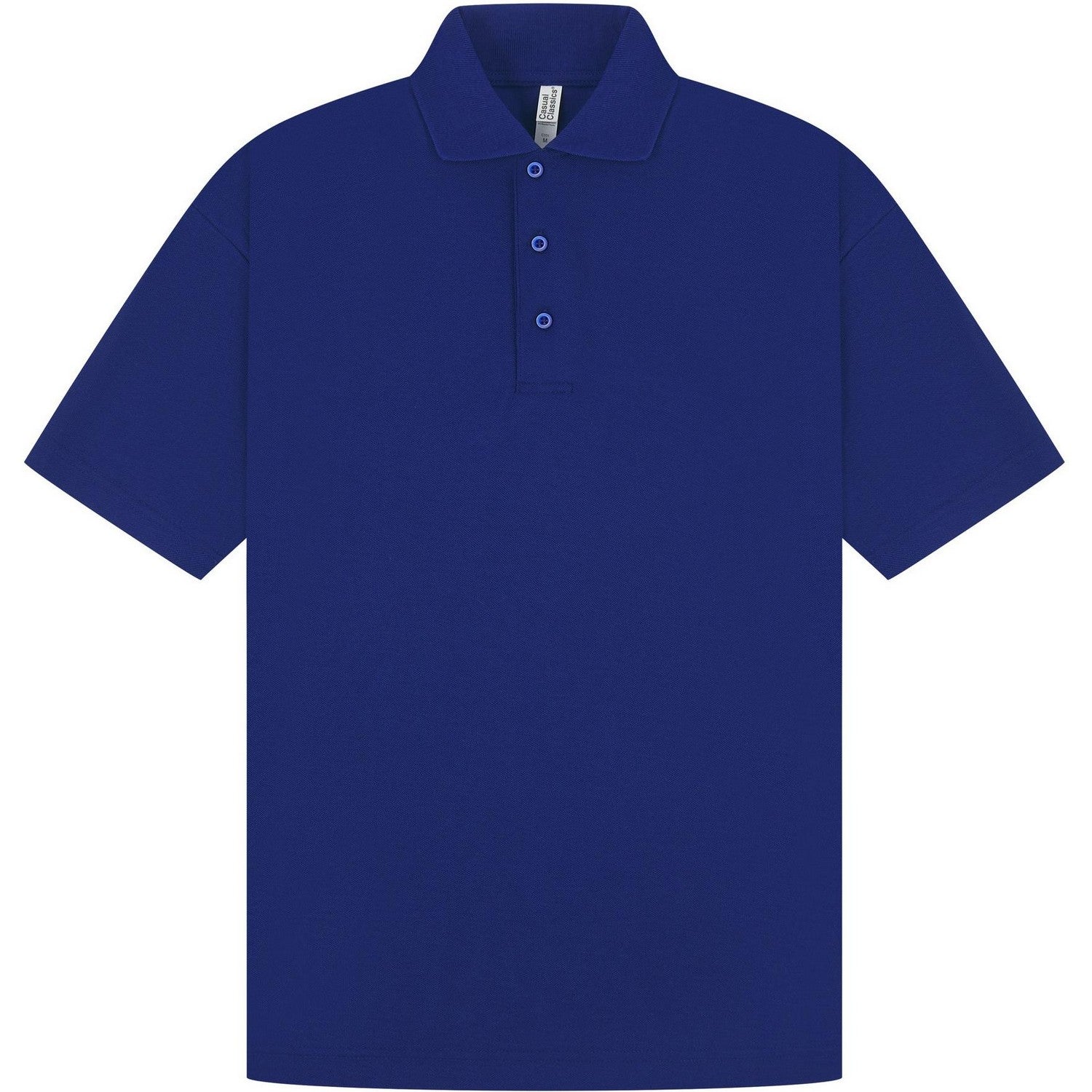 Royal Blue - Front - Casual Classic Mens Pique Polo