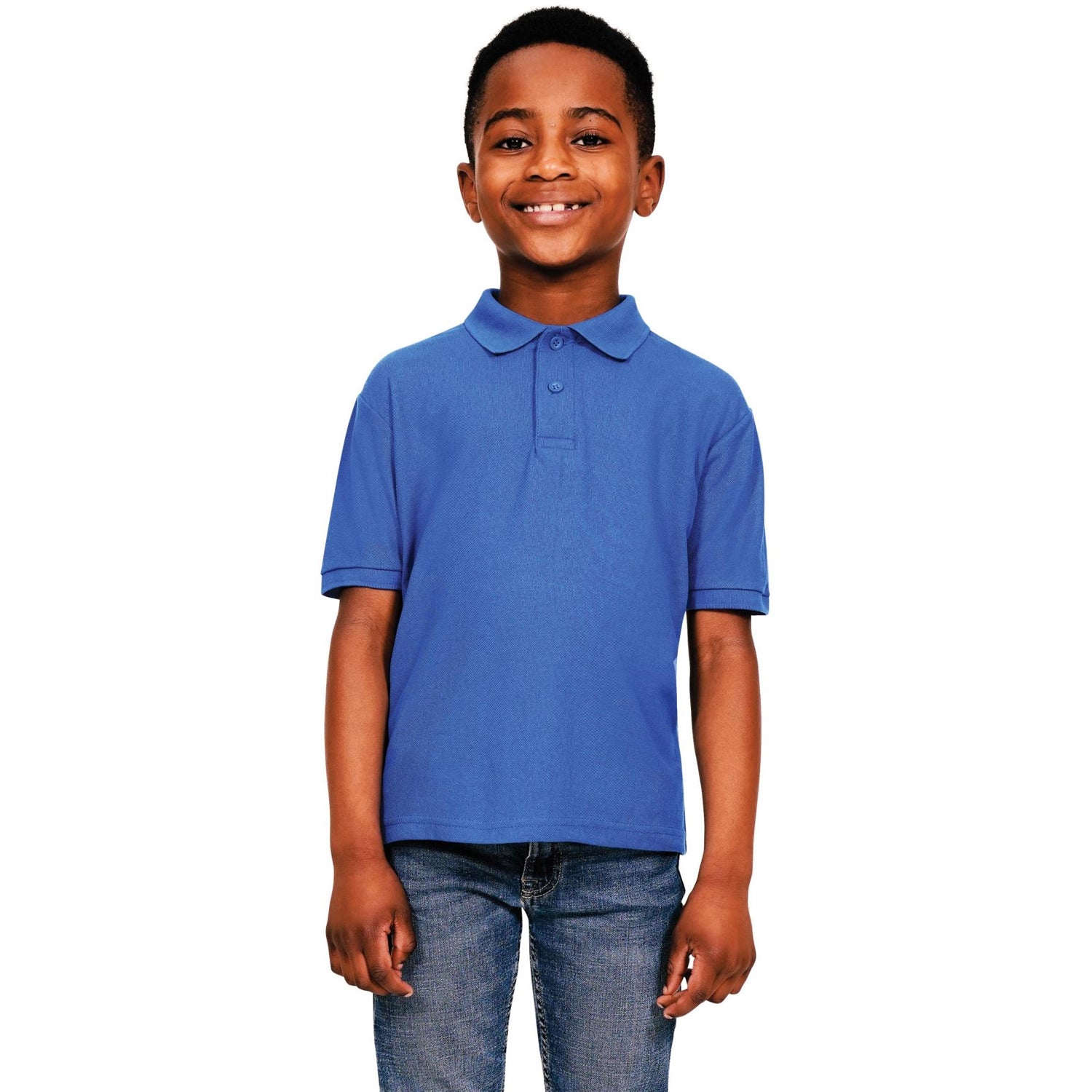 Dark Royal - Side - Casual Classic Childrens-Kids Polo
