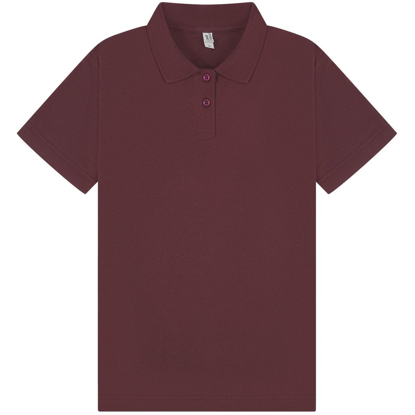 Maroon - Front - Casual Classic Womens-Ladies Polo