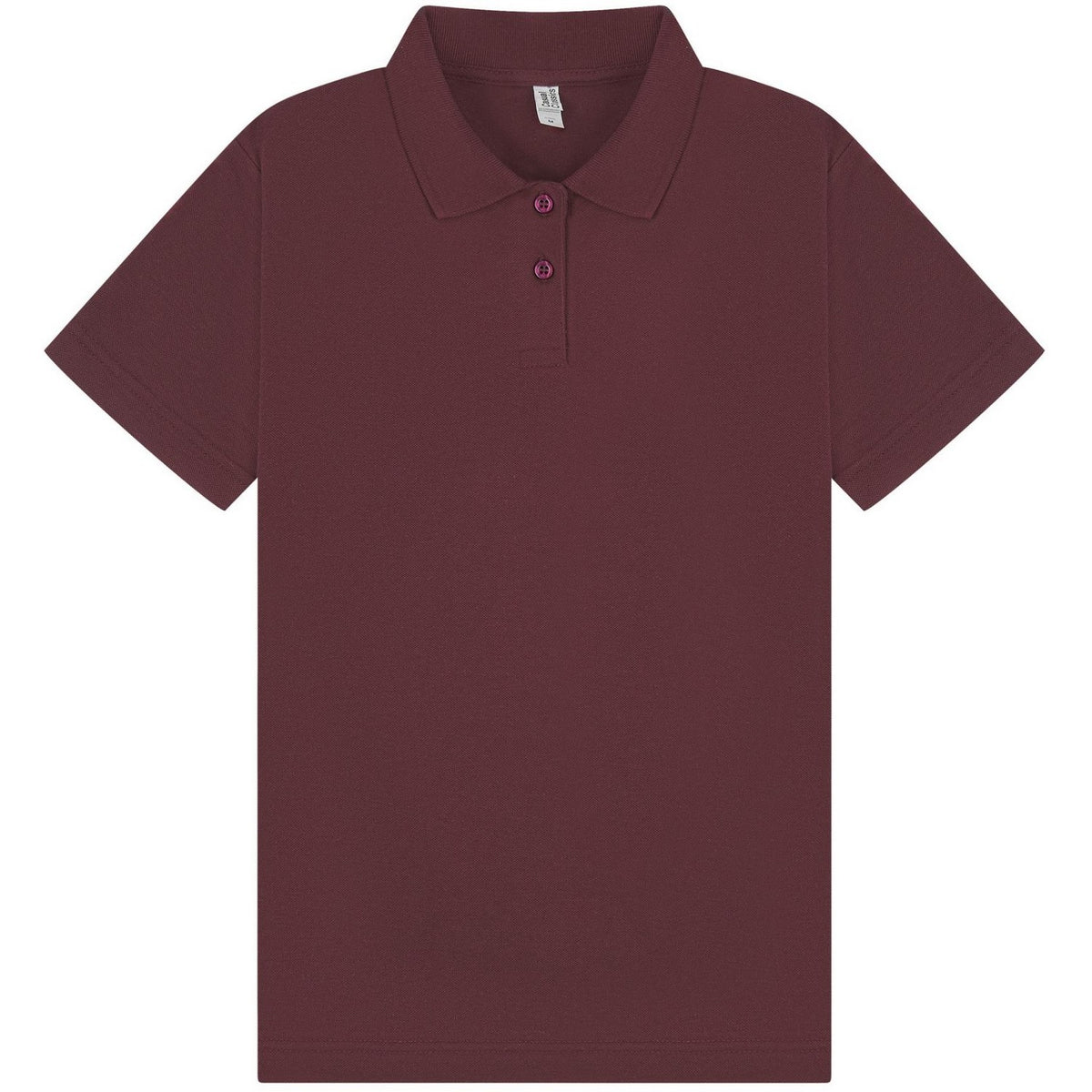 Maroon - Front - Casual Classic Womens-Ladies Polo