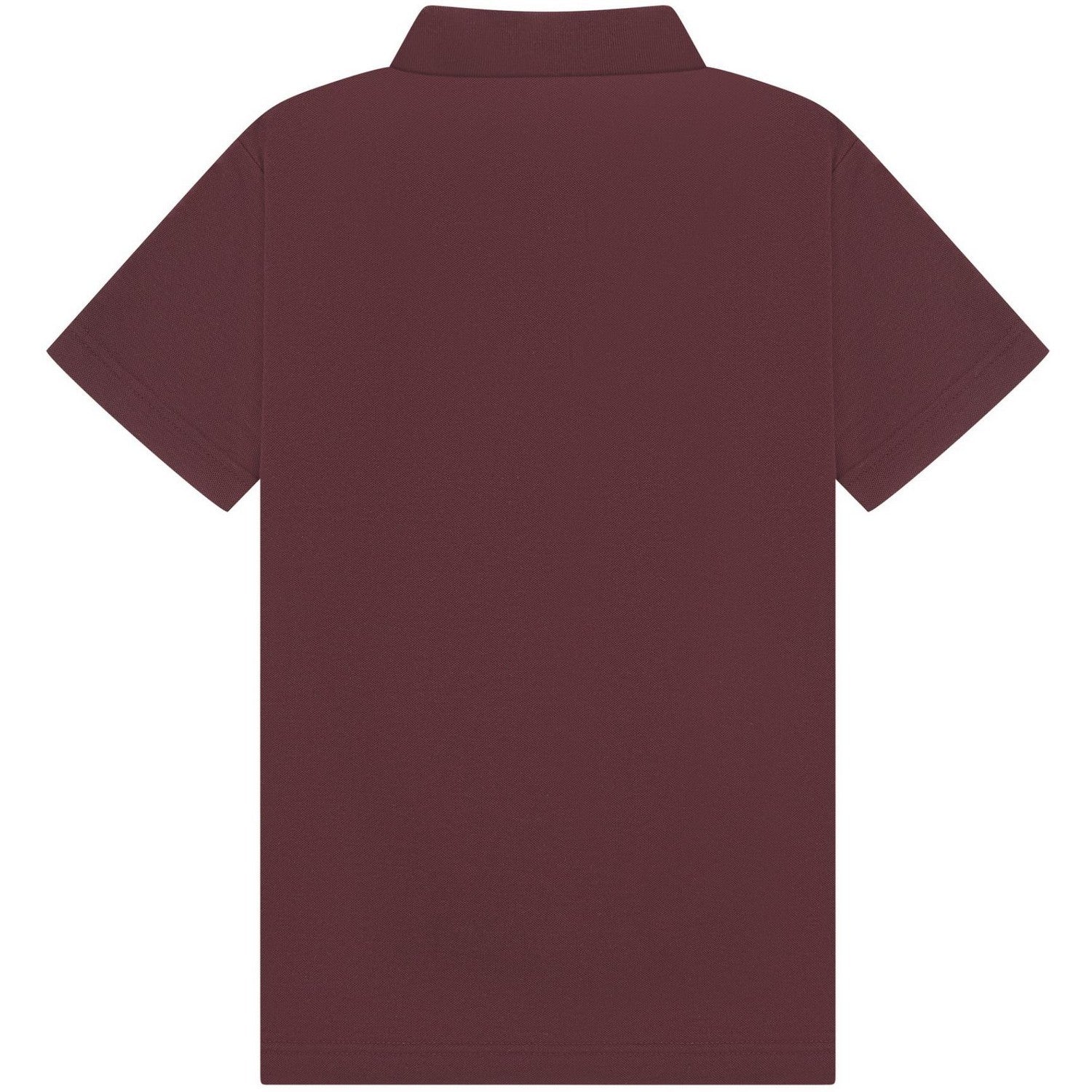 Maroon - Back - Casual Classic Womens-Ladies Polo