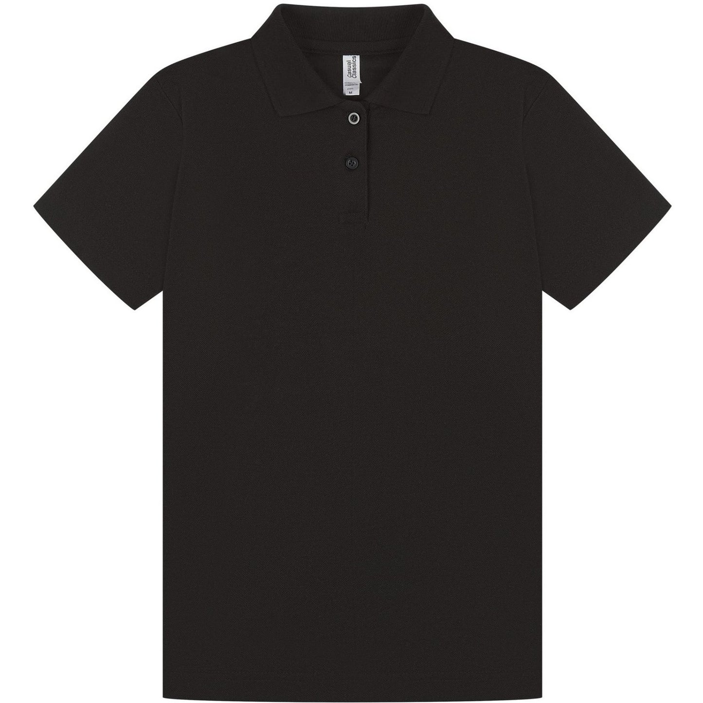 Black - Front - Casual Classic Womens-Ladies Polo