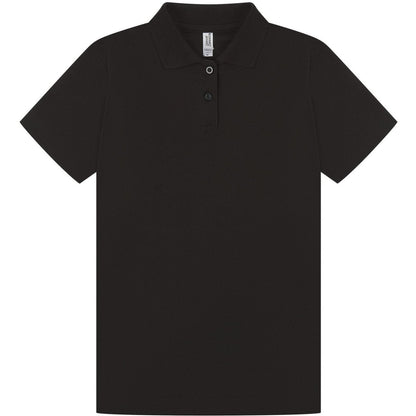 Black - Front - Casual Classic Womens-Ladies Polo