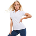 White - Back - Casual Classic Womens-Ladies Polo
