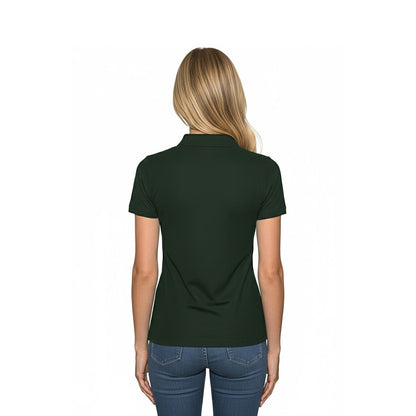 Forest Green - Back - Casual Classic Womens-Ladies Polo