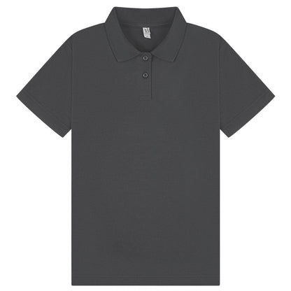 Charcoal - Front - Casual Classic Womens-Ladies Polo
