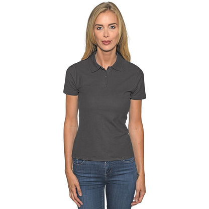 Charcoal - Side - Casual Classic Womens-Ladies Polo