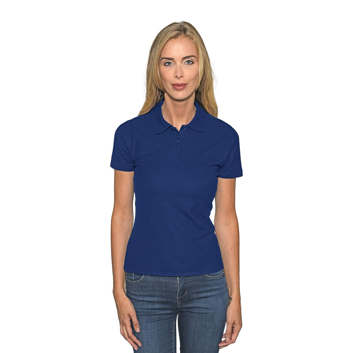 Dark Royal - Side - Casual Classic Womens-Ladies Polo