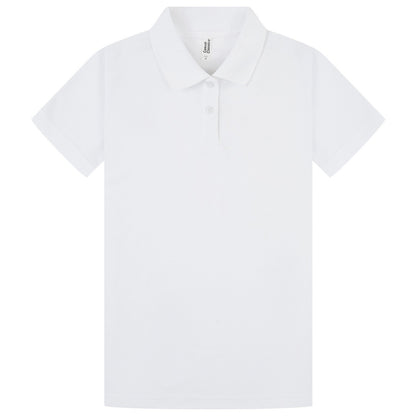 White - Front - Casual Classic Womens-Ladies Polo