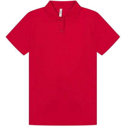 Red - Front - Casual Classic Womens-Ladies Polo