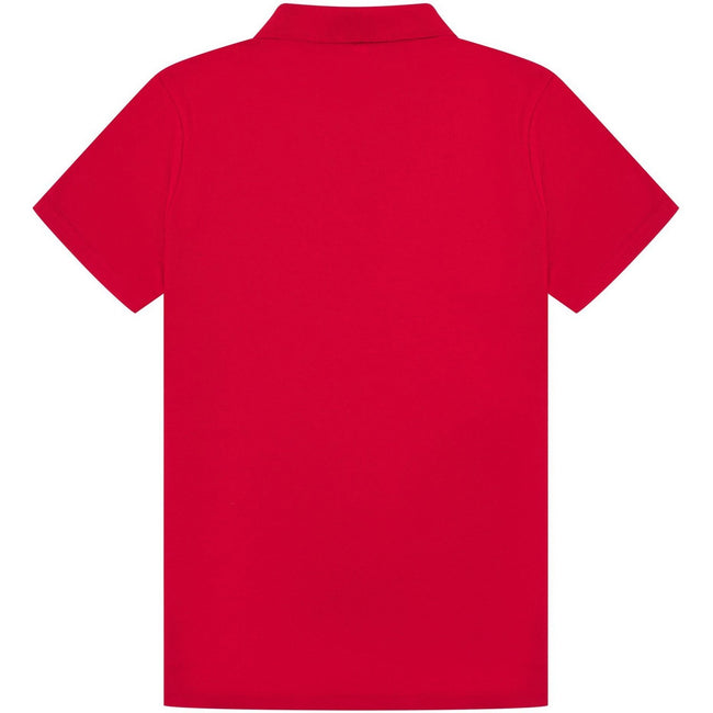 Red - Back - Casual Classic Womens-Ladies Polo