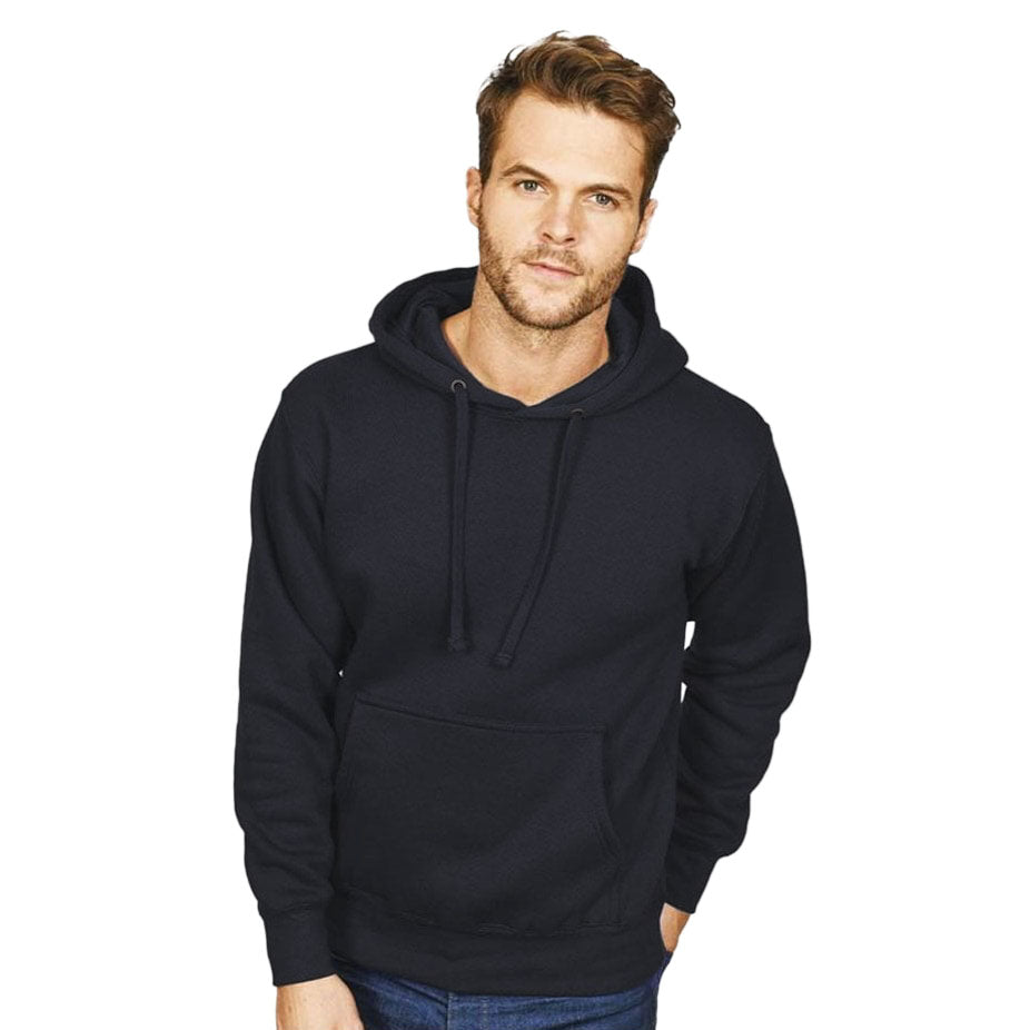 Black - Back - Casual Classic Mens Pullover Hood