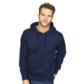 Navy - Back - Casual Classic Mens Pullover Hood