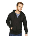 Black - Back - Casual Classic Mens Zip Hood