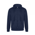 Navy - Front - Casual Classic Mens Zip Hood