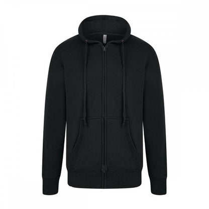 Black - Front - Casual Classic Mens Zip Hood