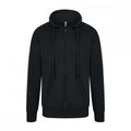 Black - Front - Casual Classic Mens Zip Hood