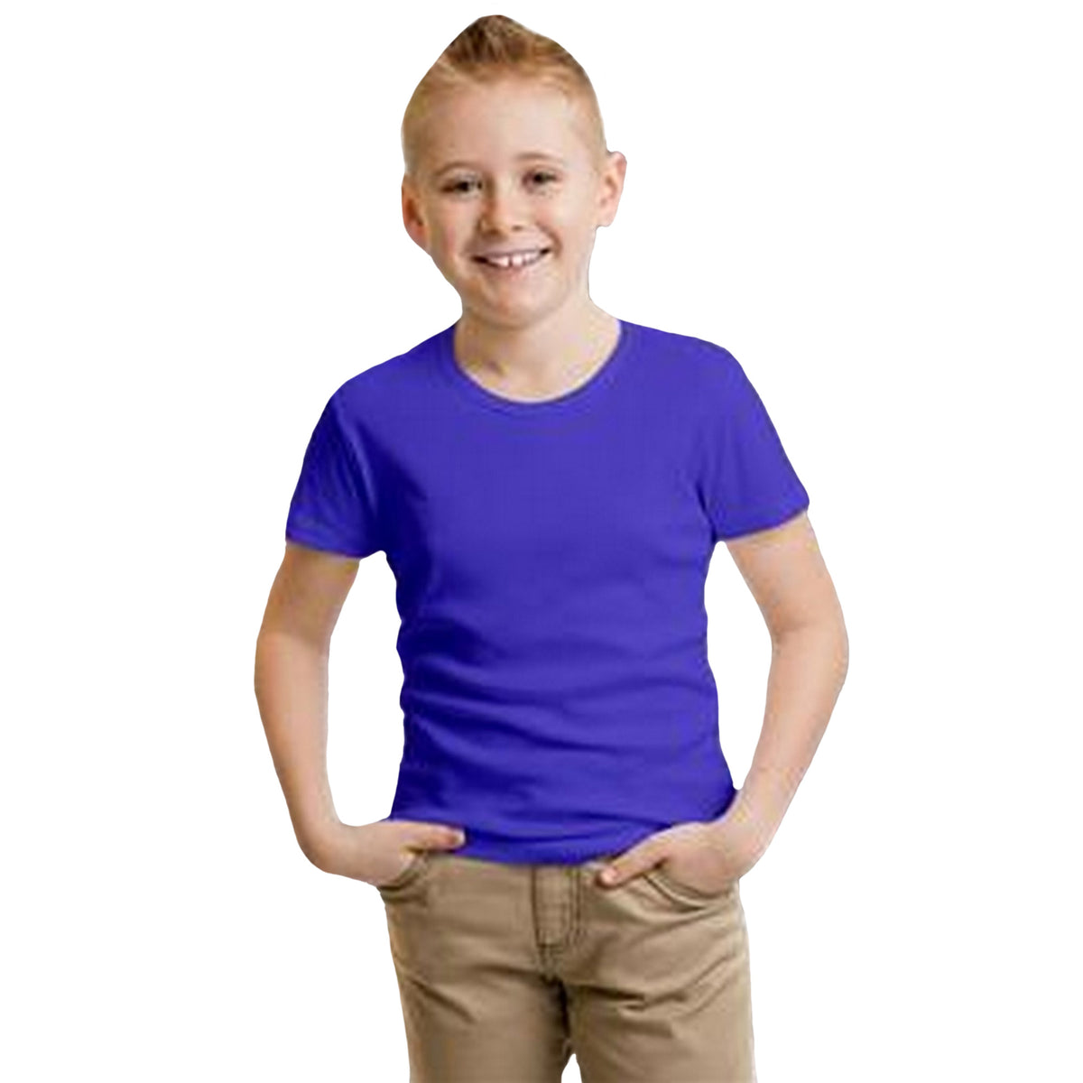 Royal Blue - Back - Casual Classic  Childrens-Kids Ringspun Tee