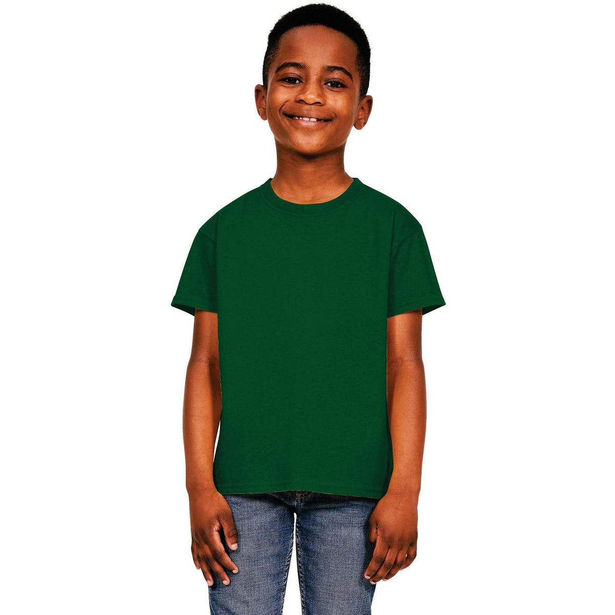 Forest Green - Side - Casual Classic  Childrens-Kids Ringspun Tee